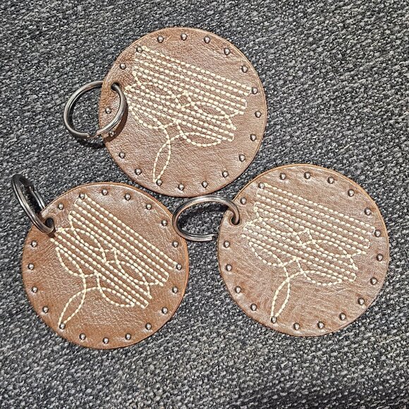 Ladies Leather Wallet & 3 Stitched Keychains - Picture 2 of 9